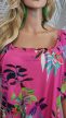 Vállra ejtett virágos felső 