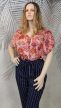 Tu vidám virágmintás molett felső 