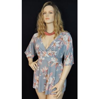 Romatikus virágmintás Yours molett tunika 