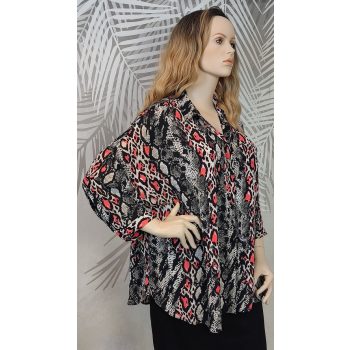 Papaya csinos állatmintás plus size blúz 