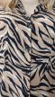 Zebramintás divatos gombos ruha 