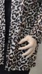 Leopárdmintás plus size blézer 