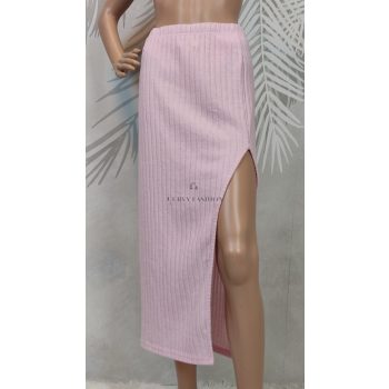 Rózsaszín sliccelt szoknya 