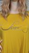 Star mustársárga molett tunika strassz díszítéssel 