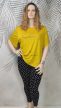 Star mustársárga molett tunika strassz díszítéssel 