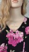 Pink-fekete fűzős molett felső  