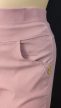 Púderrózsaszín zsebes női nadrág nagyobb méretben 