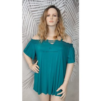 Türkizzöld Yours molett tunika 