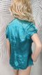 Next türkiz szatén blúz 
