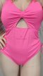 Pink egyrészes molett fürdőruha 