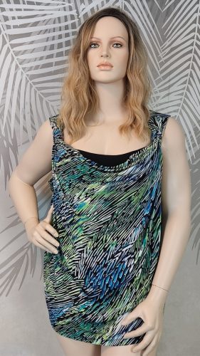 George színes ujjatlan plus size felső 