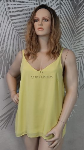 F&F citromsárga plus size top 