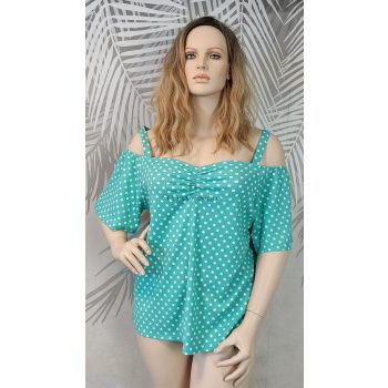 Papaya pöttyös molett tunika 