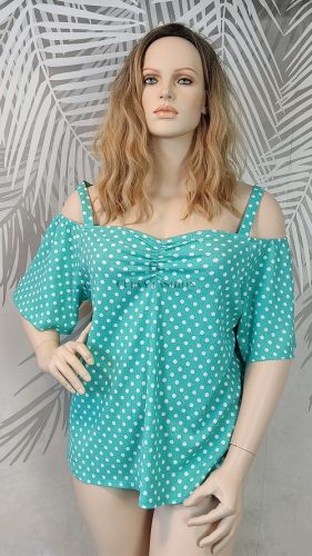 Papaya pöttyös molett tunika 