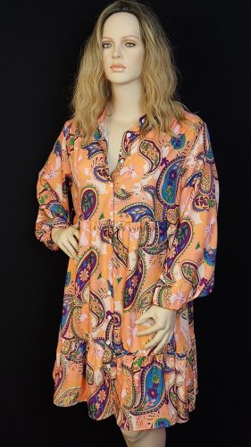 Paisley mintás molett ruha 
