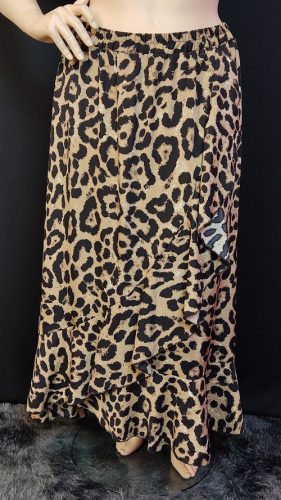 Leopárdmintás molett maxi szoknya 
