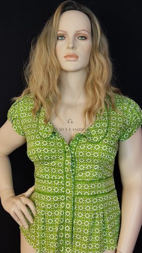 Next zöld mintás női blúz