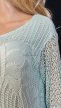 Halvány zöld horgolt felső 