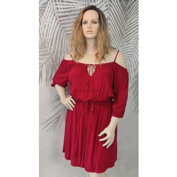 George bordó női ruha nagy méretben 