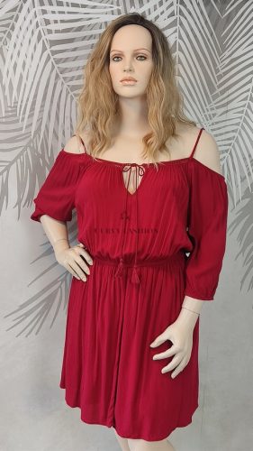 George bordó női ruha nagy méretben 