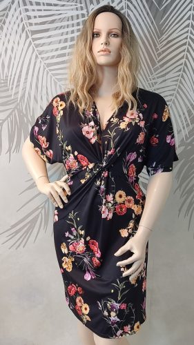 Simply Be virágmintás karcsúsító moletti ruha 