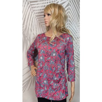   Quiosque pink-kék mintás női felső – Curvy Fashion 42-es méret 