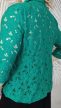 Smaragdzöld csipke blézer 46-os méret – Curvy Fashion különleges darab