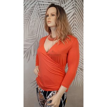 Narancsos-korall átlapolt felső 46 – Boden – Curvy Fashion