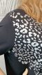  Fekete ezüst leopárdmintás felső 48/50 – Curvy Fashion