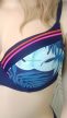 Sötétkék trópusi mintás kétrészes bikini – Curvy Fashion 46_48-as méret