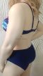 Sötétkék trópusi mintás kétrészes bikini – Curvy Fashion 46_48-as méret