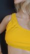 Sárga virágmintás egyrészes fürdőruha – Curvy Fashion 44/46-os méret 