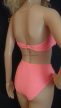 Korall színű bandeau bikini strandkendővel – Curvy Fashion 42/44-es méret 