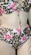 Liliom és leopárdmintás bikini – Curvy Fashion 46/48-as méret