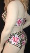 Liliom és leopárdmintás bikini – Curvy Fashion 46/48-as méret